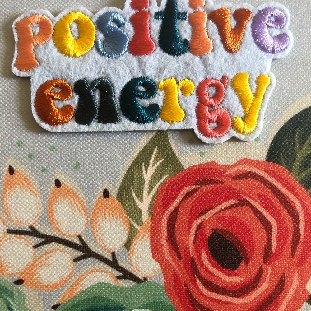 Positive Energy Multicolor Embroidered Patch - Women Accessories